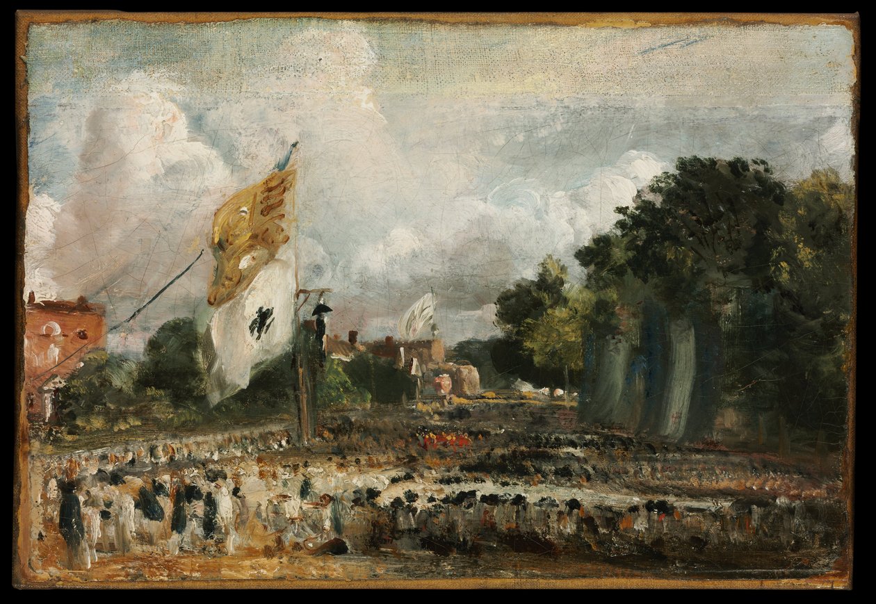 Oslava ve východním Bergholtu míru z roku 1814 uzavřená v Paříži mezi Francií a spojeneckými mocnostmi od John Constable