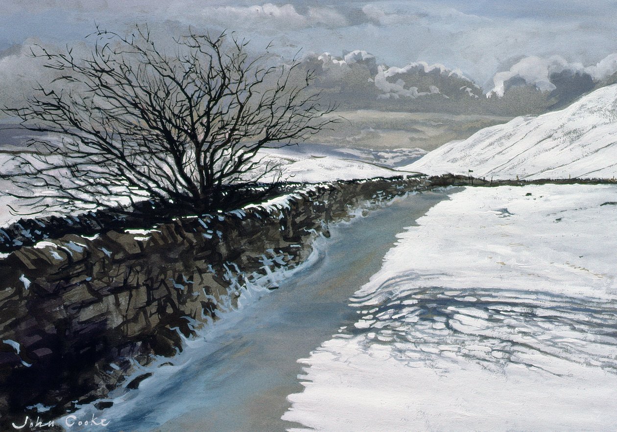 Sníh nad Barbondale, Barbon, nr Kirkby Lonsdale, Cumbria od John Cooke