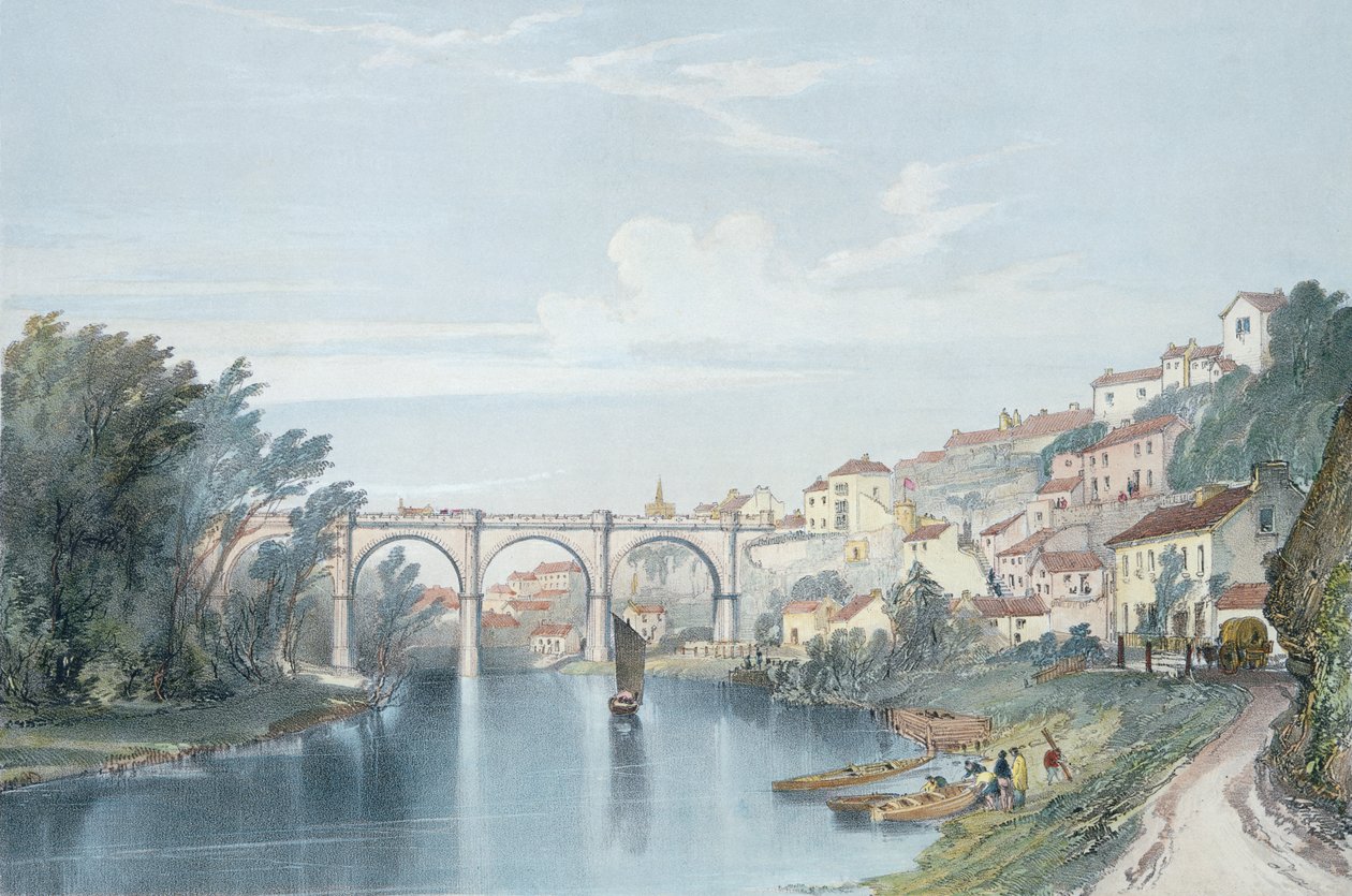 Knaresboroughský viadukt od John Cooke Bourne