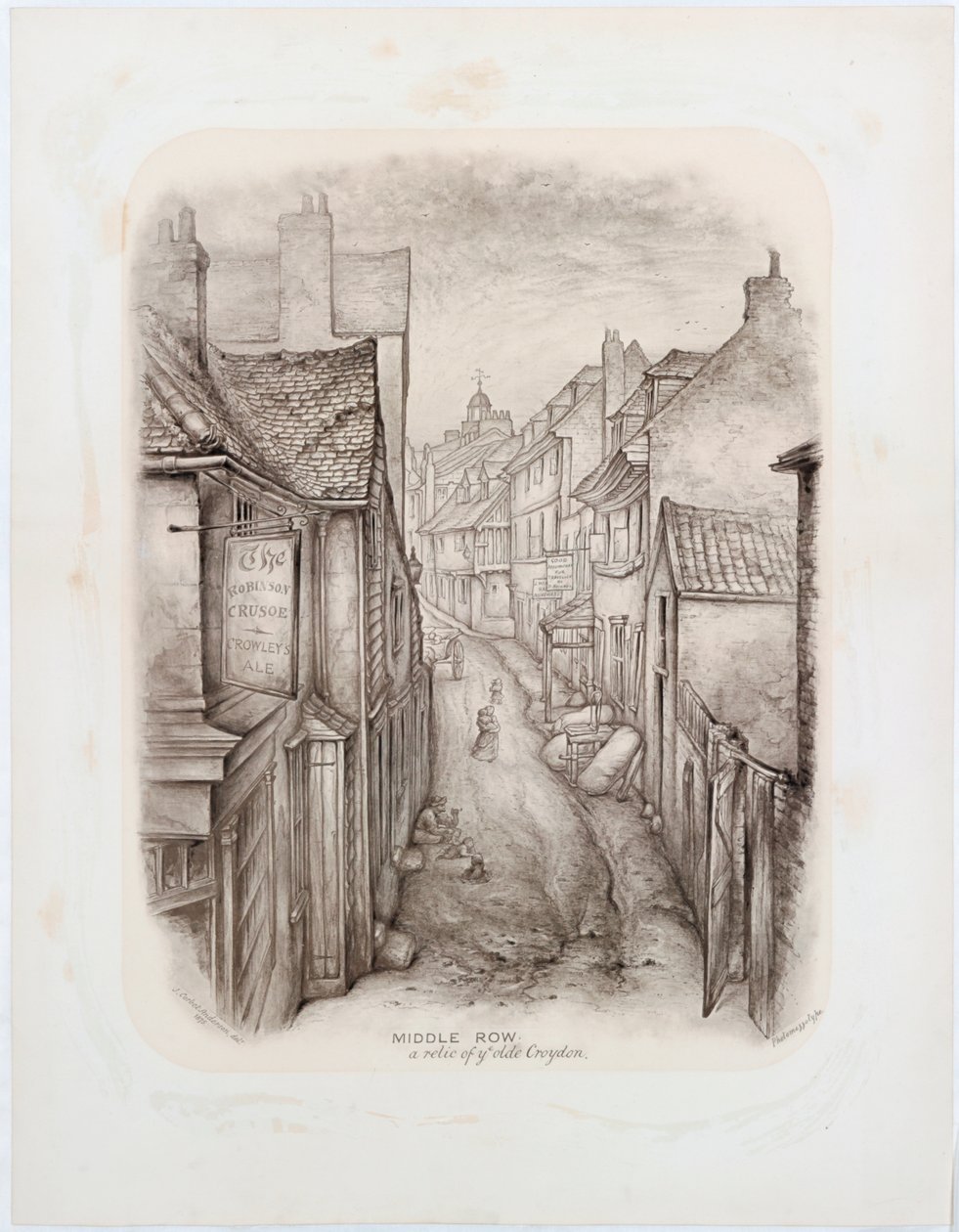 Middle Row, Croydon, 1875 (inkoust) od John Corbet Anderson