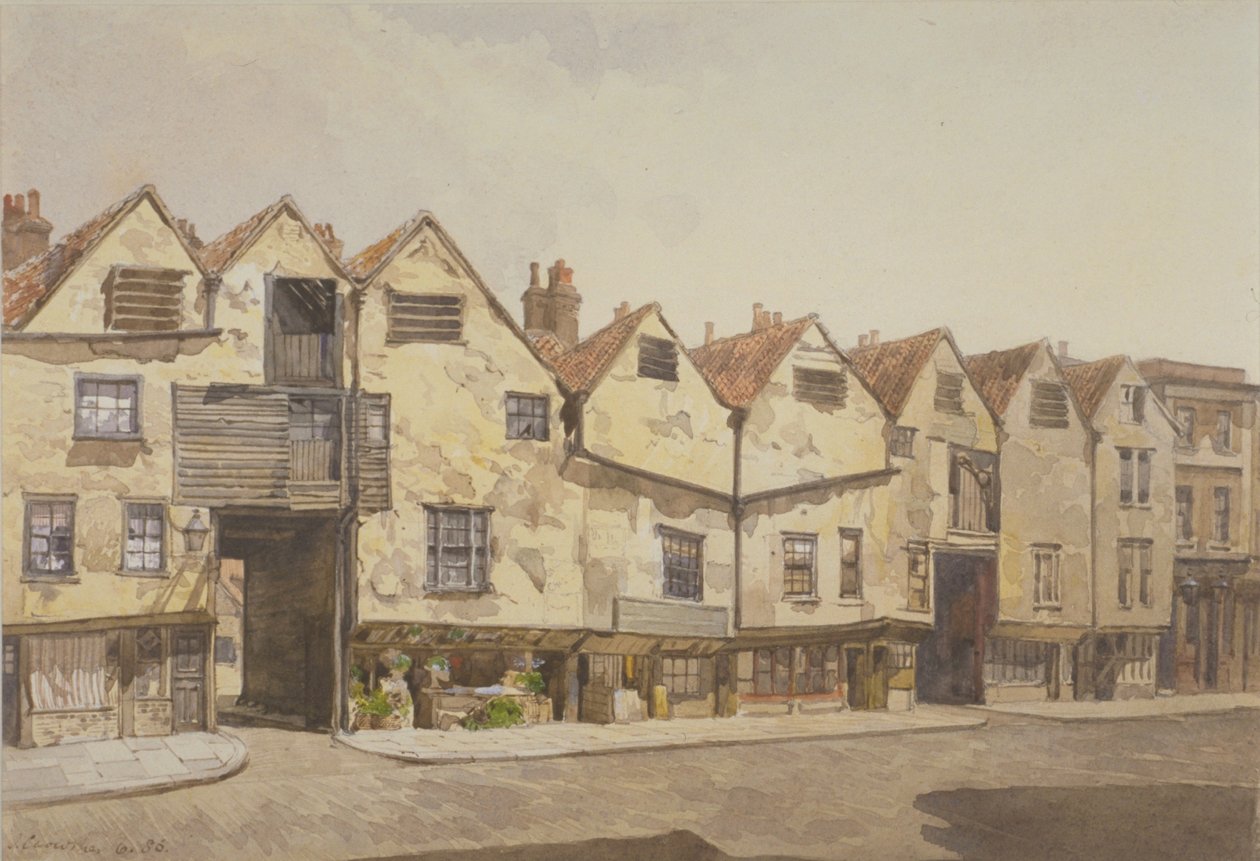 Pohled na obchody a domy, Bermondsey Street, Bermondsey, 1886 od John Crowther