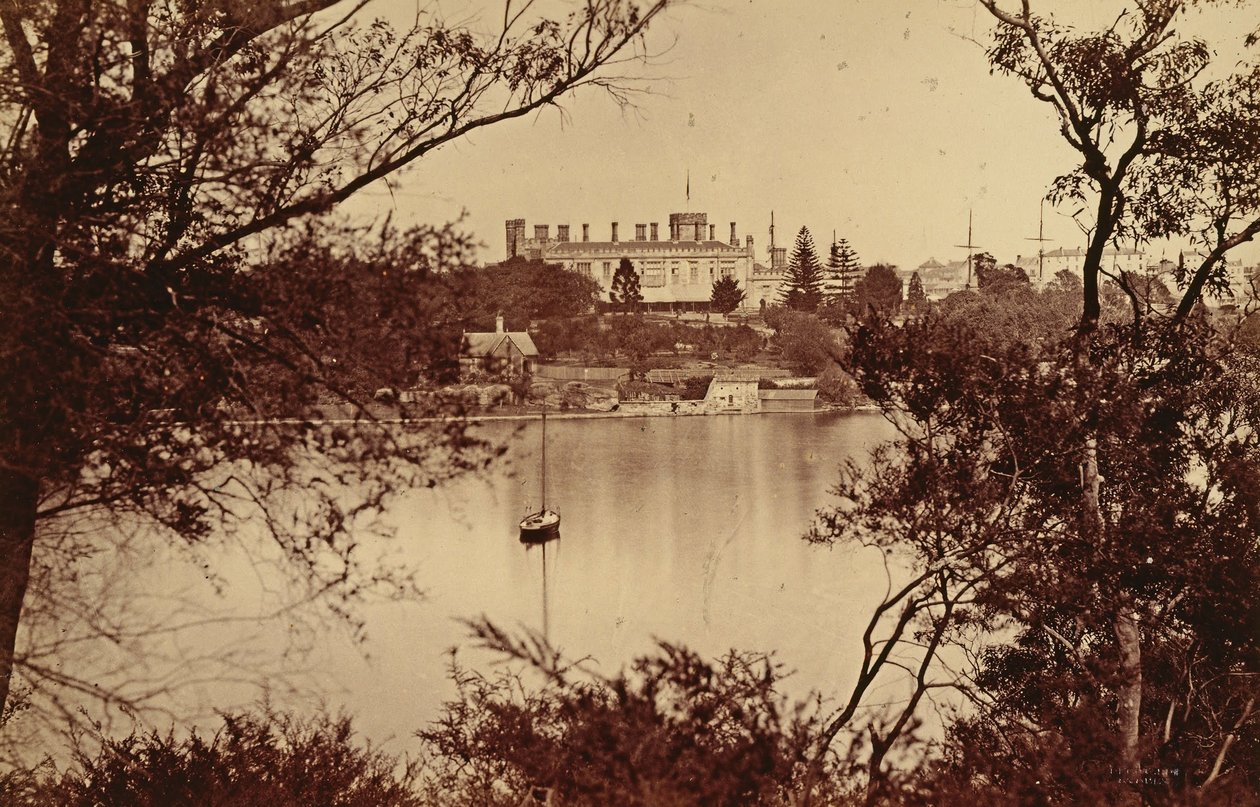 Government House, z Lady Macquaries Chair, Sydney Fotografické pohledy na Sydney a okolní ... od John Degotardi