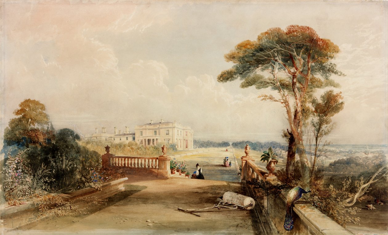 Meldon Park, Northumberland (čb, křída, pero, tuš, tužka a čb na papíře) od John Dobson