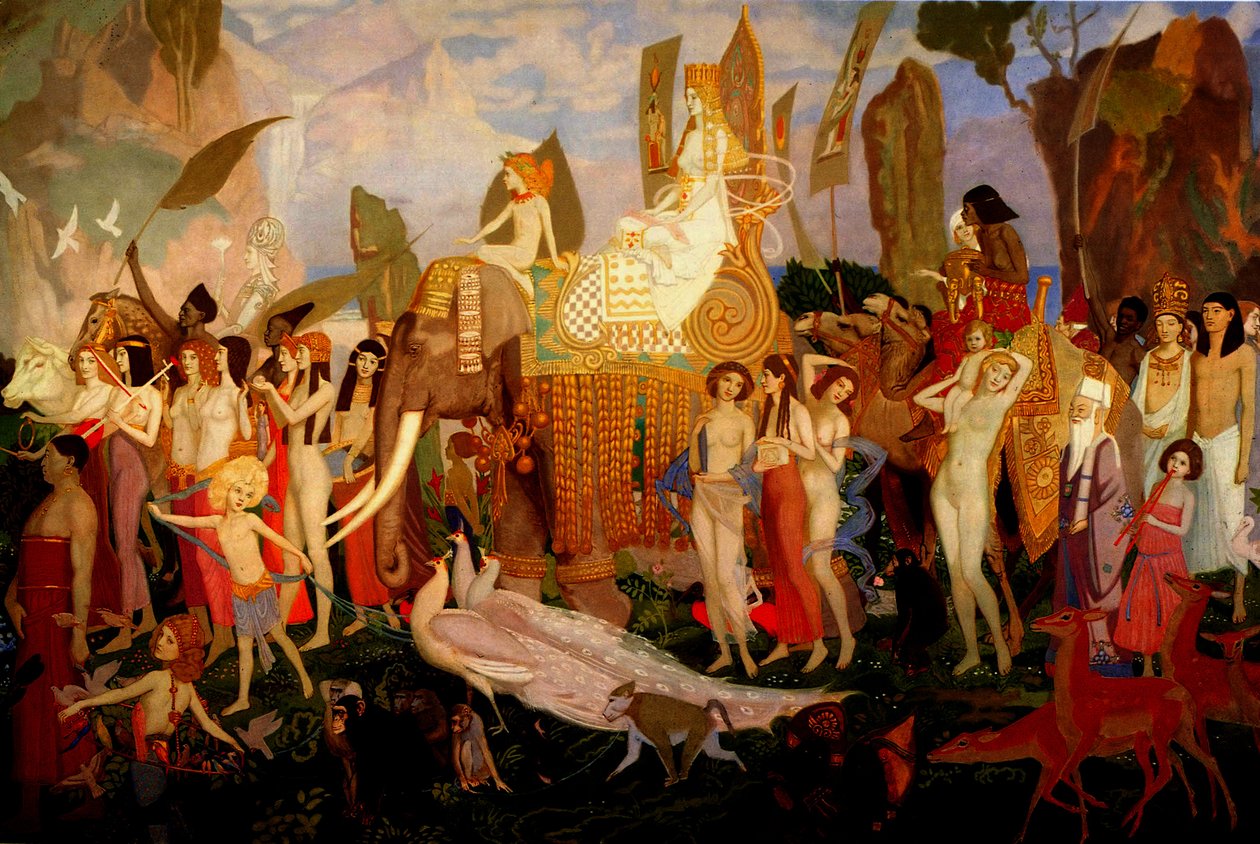 Královna ze Sáby, 1923 (tempera na panelu) od John Duncan
