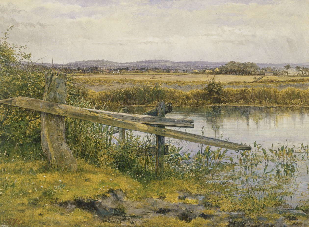 The Riverside, 1862 olej na plátně od John Edward Newton