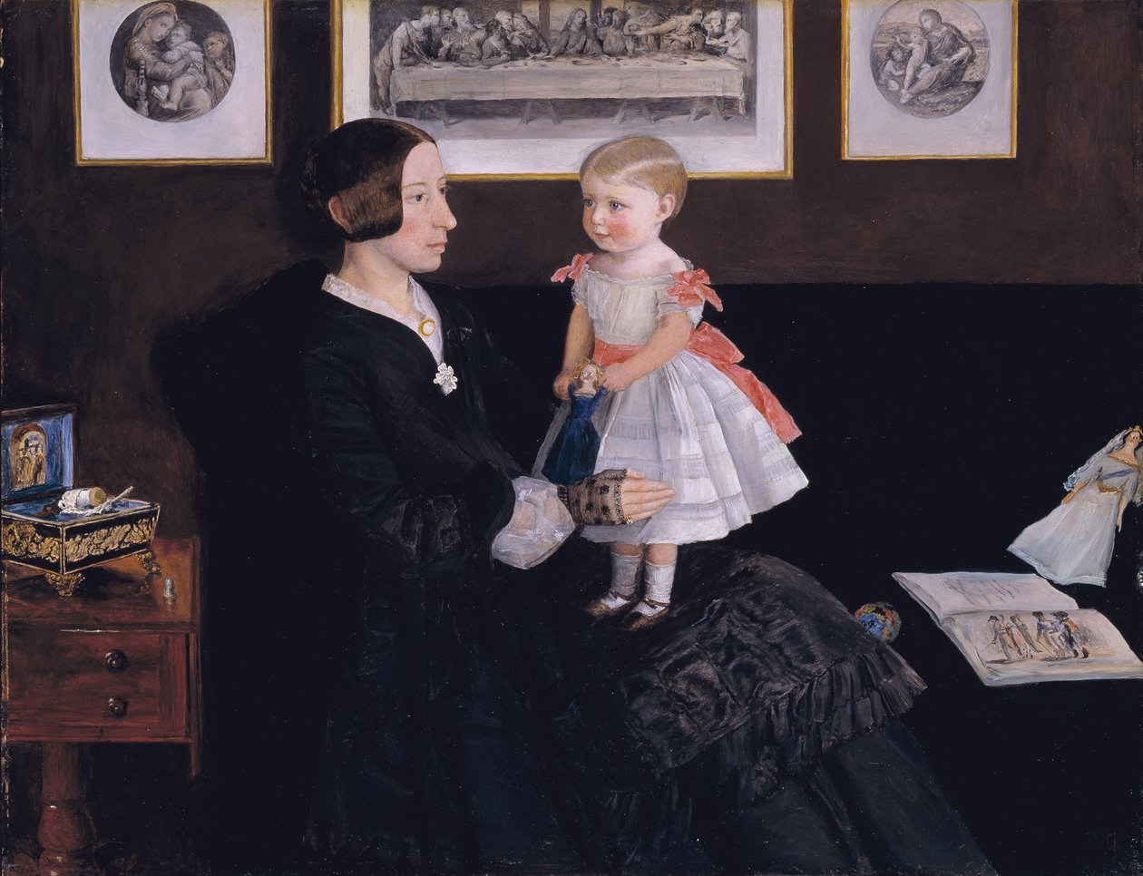 Paní James Wyatt Jr. a její dcera Sarah od John Everett Millais