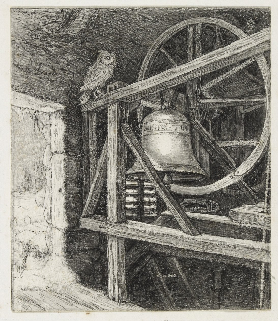 Smrt starého roku (pero a černý inkoust) od John Everett Millais