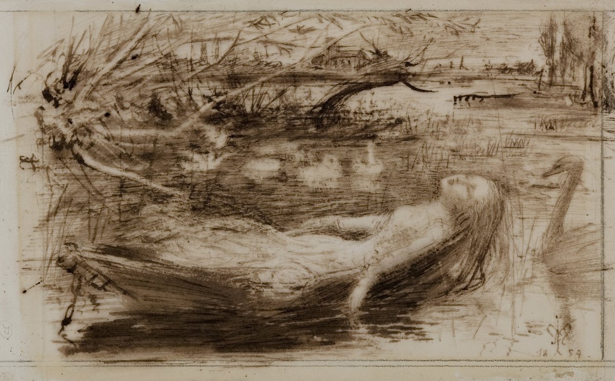 Paní ze Shalott od John Everett Millais