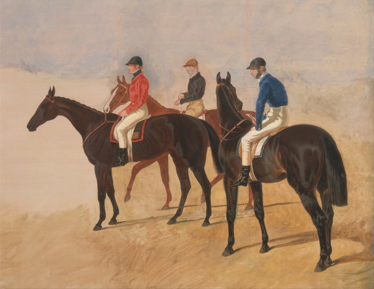 Steeplechase praskne- Allen McDonough o Brunetce, Tom Oliver o Slevě a Jem Mason o loterii od John F. Herring