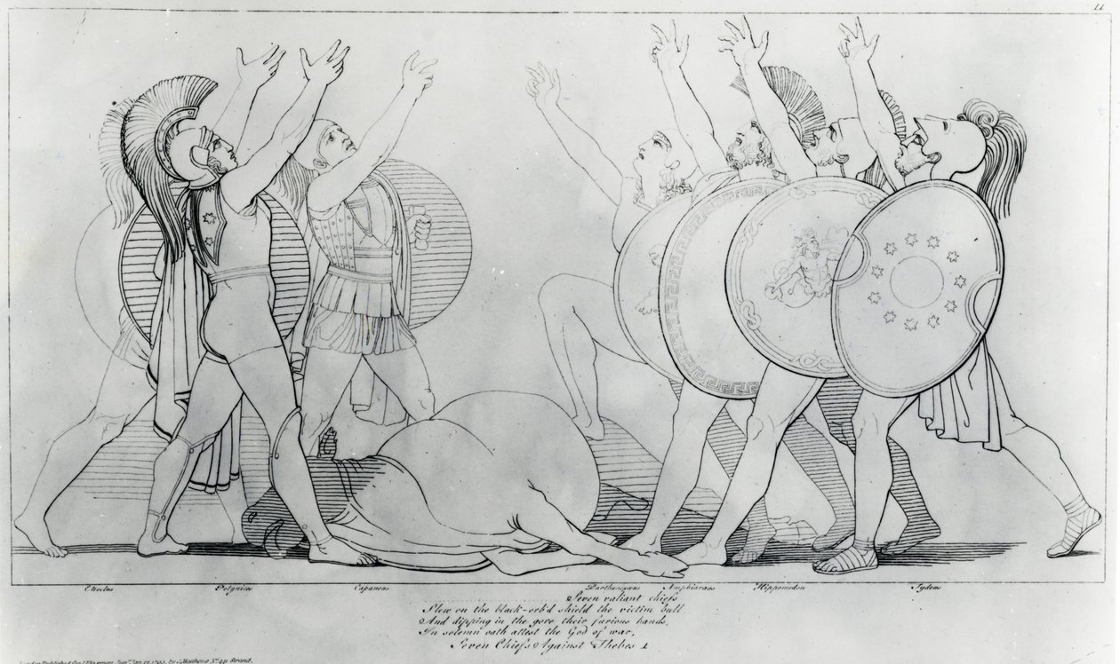 Sedm proti Thébám, 1795 od John Flaxman