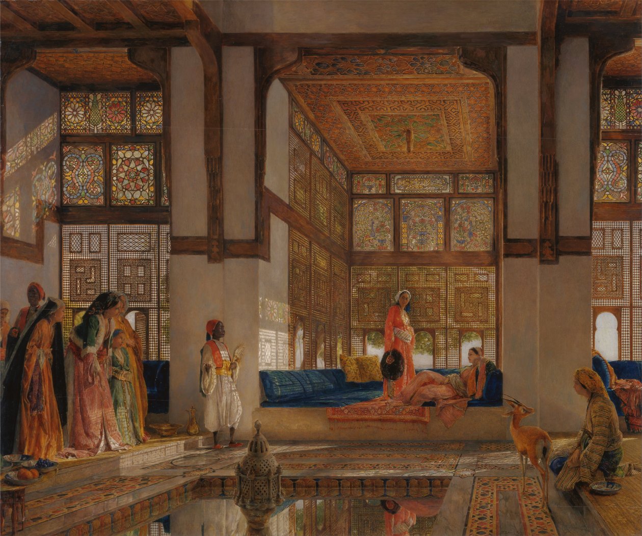 Dáma přijímající návštěvníky (recepce) od John Frederick Lewis