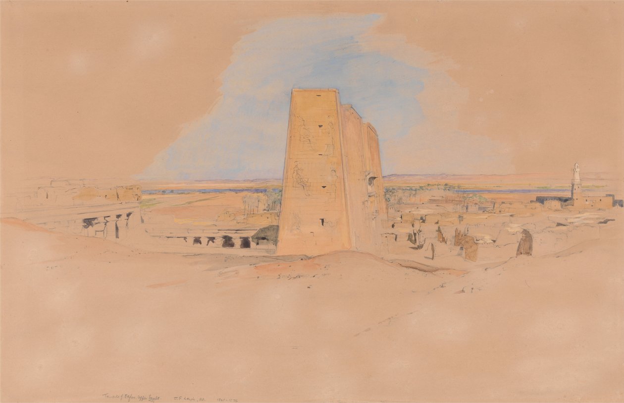 Chrám Edfou, Horní Egypt od John Frederick Lewis