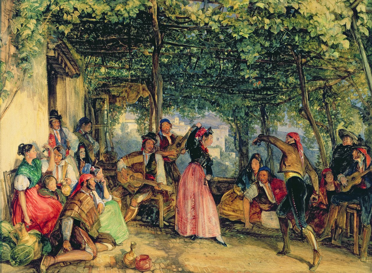 Fiesta v Granadě od John Frederick Lewis