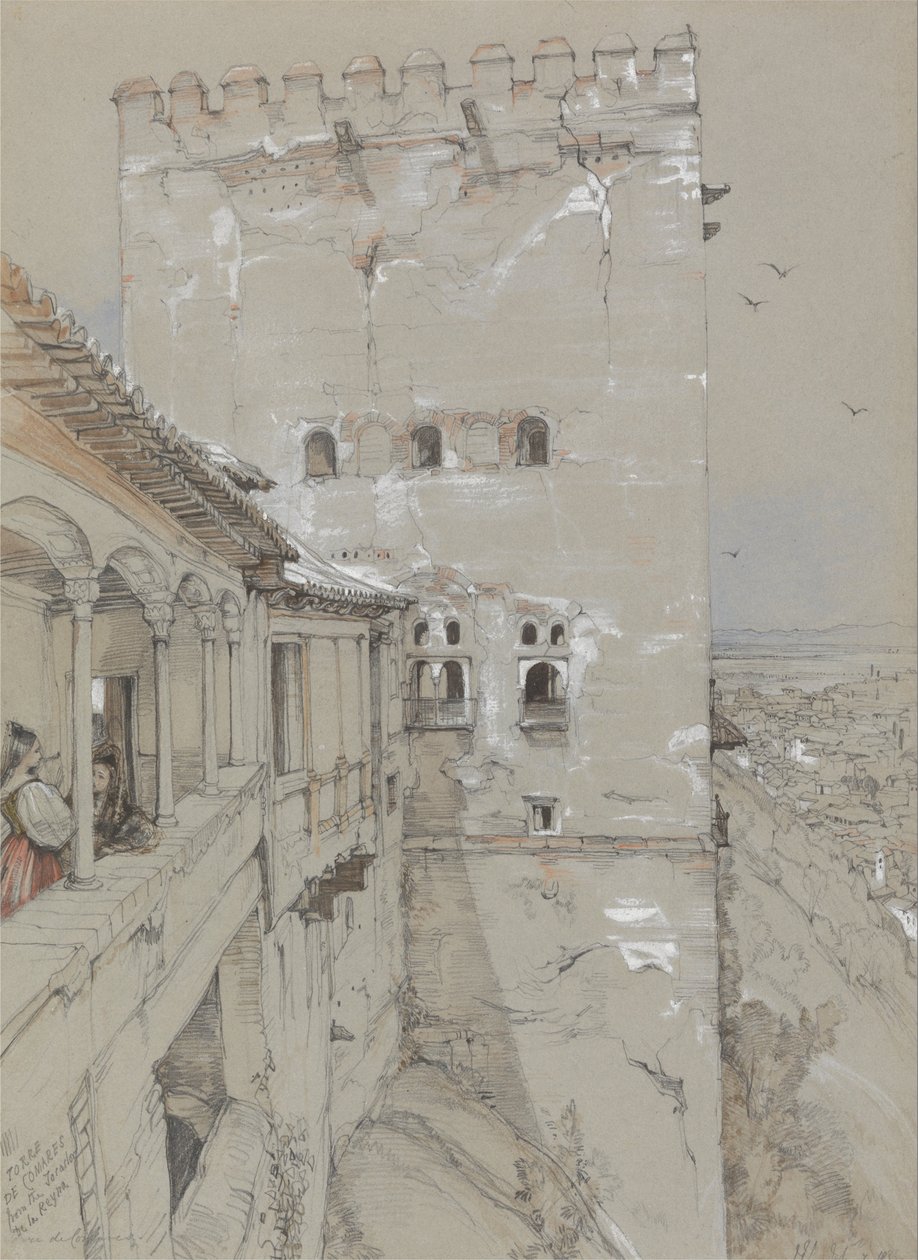 Věž Comares, Alhambra, 1835 od John Frederick Lewis
