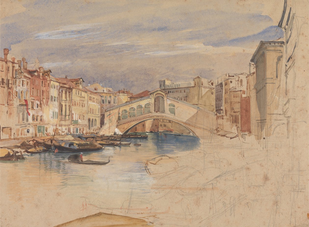 Benátky- Canal Grande a Rialto od John Frederick Lewis