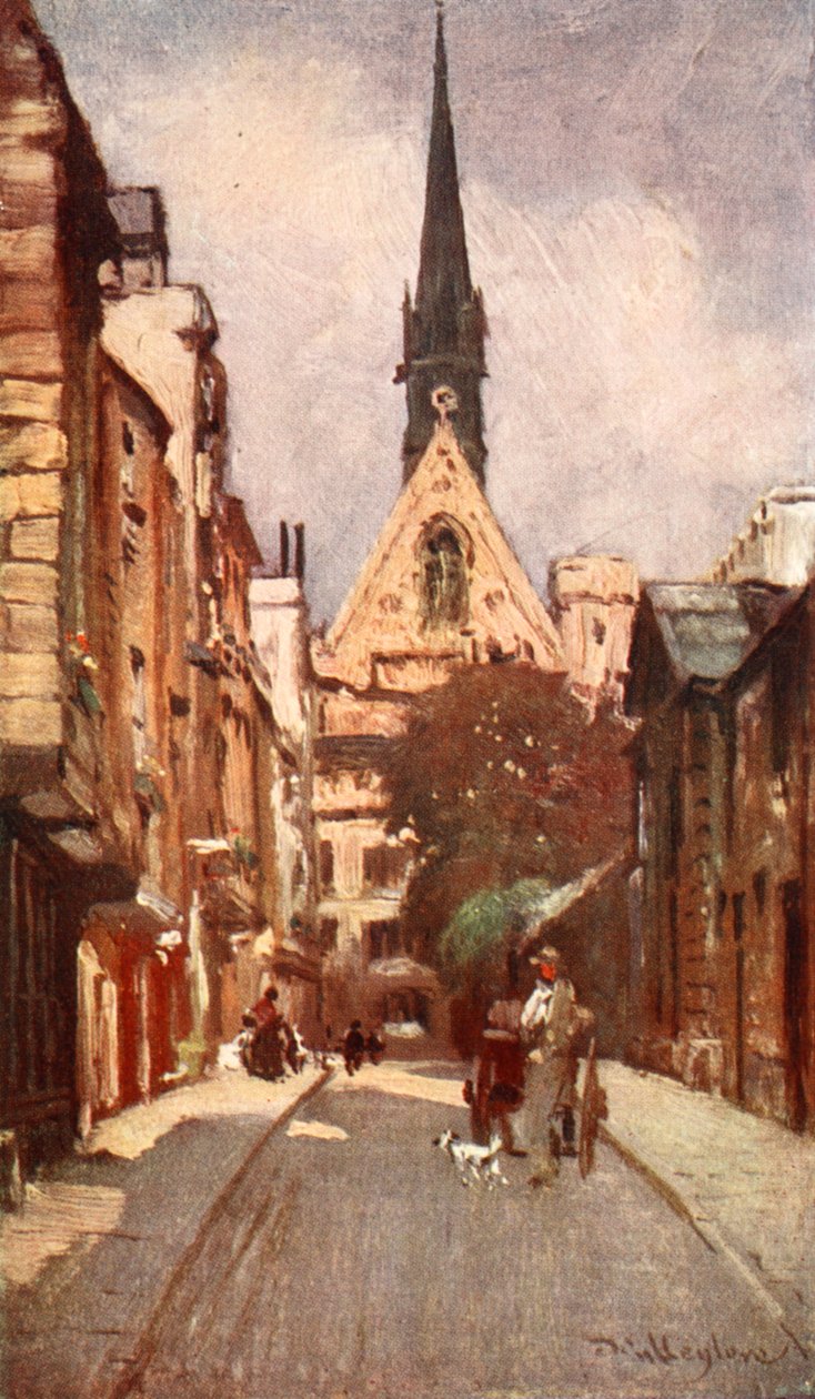 Exeter College Chapel, z Ship Street, 1903 od John Fulleylove