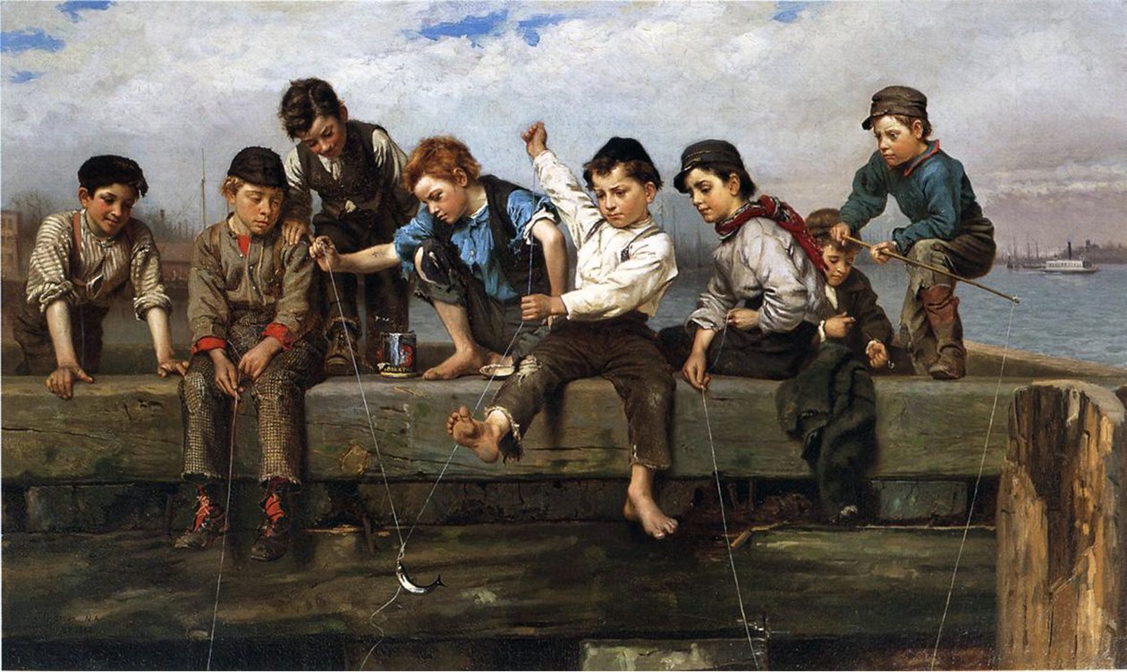 Boys Fishing, 1880 od John George Brown