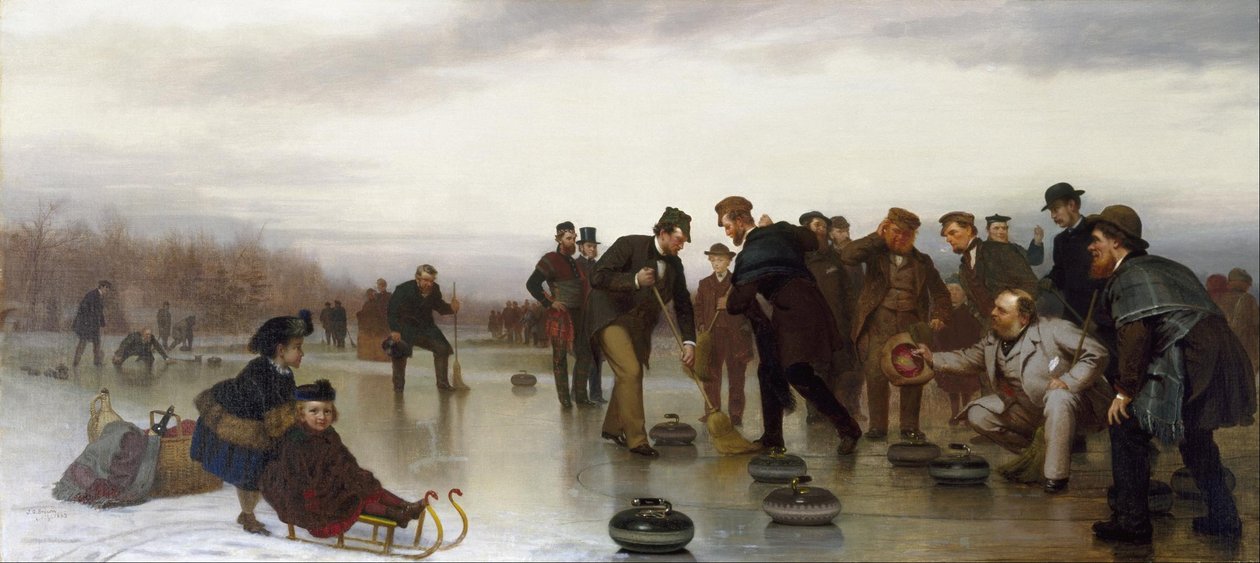 Curling;-skotská hra v Central Parku od John George Brown
