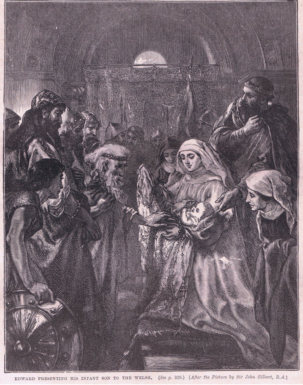 Edward představuje svého malého syna velšskému AD 1282 od John Gilbert