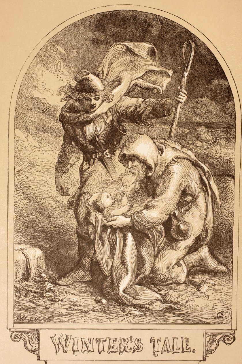 Ilustrace k Zimnímu příběhu z „The Illustrated Library Shakespeare“, vydané v Londýně 1890 od John Gilbert