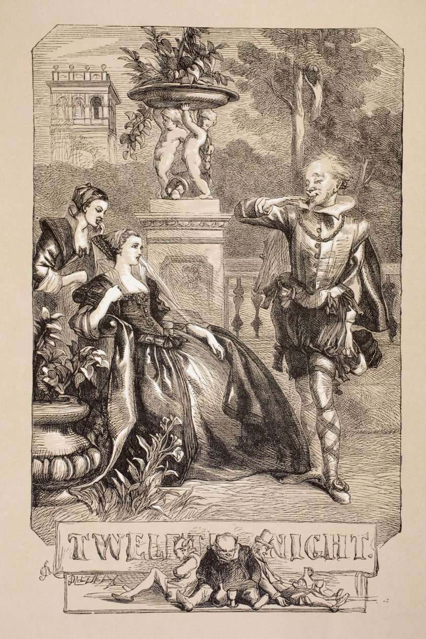 Ilustrace pro Twelfth Night, z 