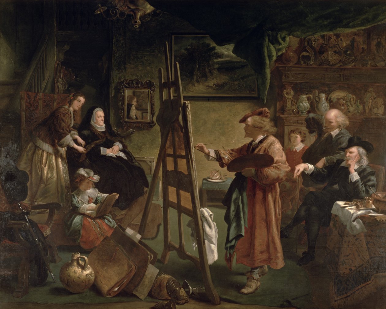 Rembrandt ve svém studiu od John Gilbert