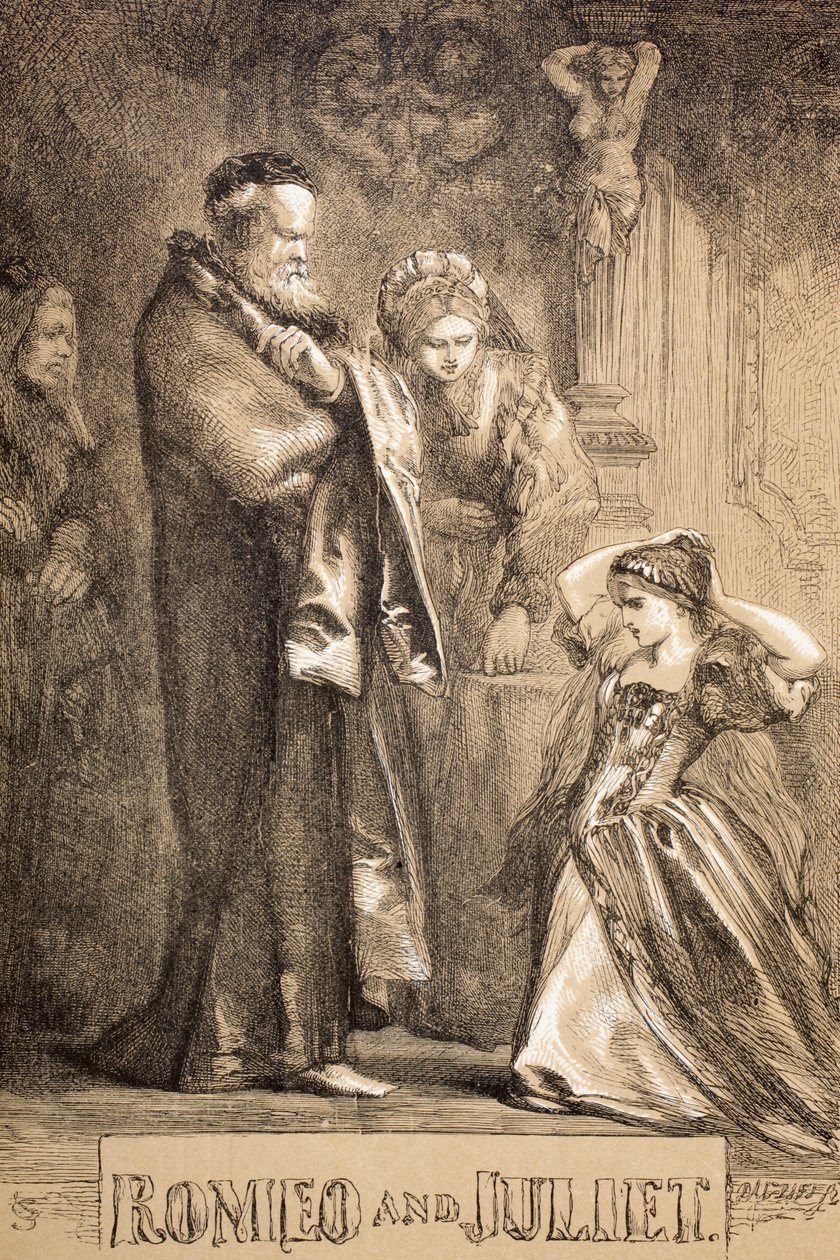 Romeo a Julie, 1890 od John Gilbert