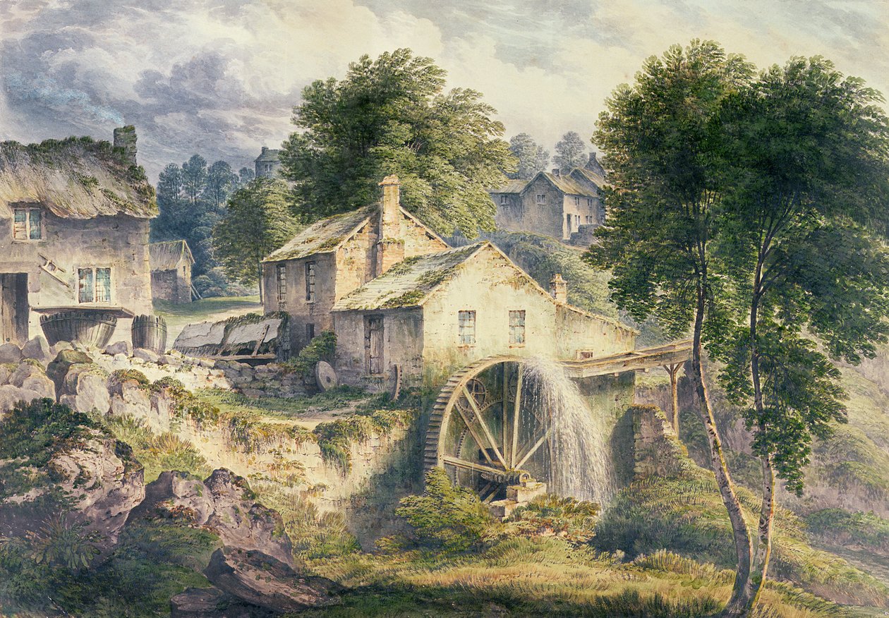 Mlýn v Bonsall Dale, Derbyshire od John Glover