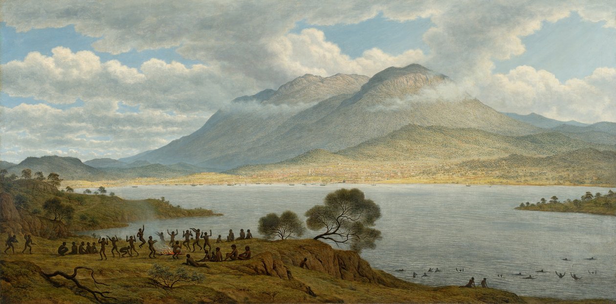 Mount Wellington a Hobart Town z Kangaroo Point od John Glover