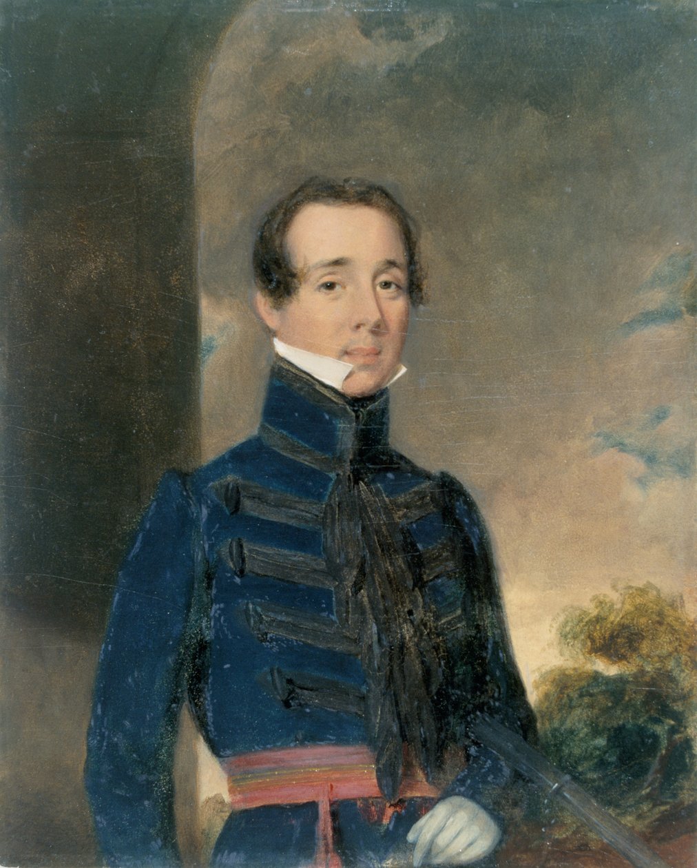 Poručík George Briggs (1808-75) Madras Artillery, kolem 1832 od John Godwin Williams