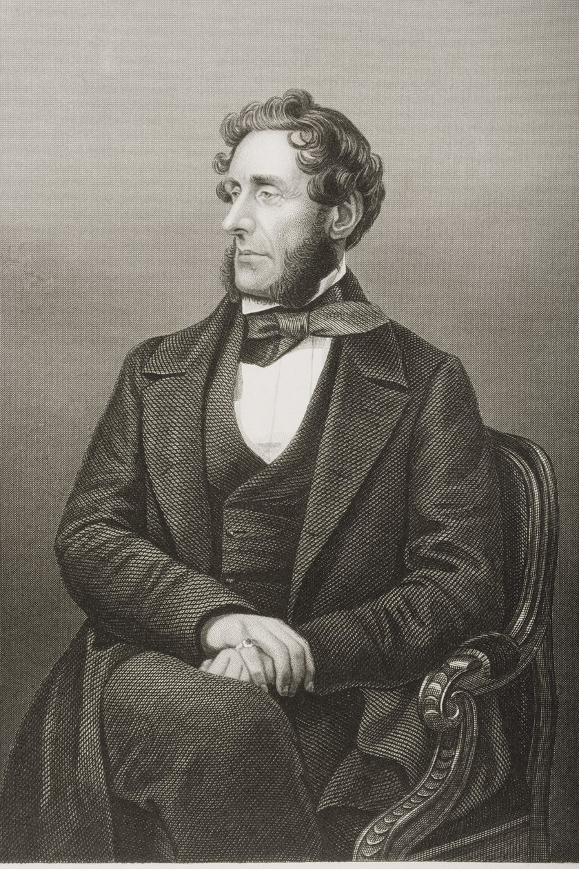 Anthony Ashley Cooper (1801-85) 7. hrabě z Shaftesbury, vyryl D.J. Libra z fotografie z 