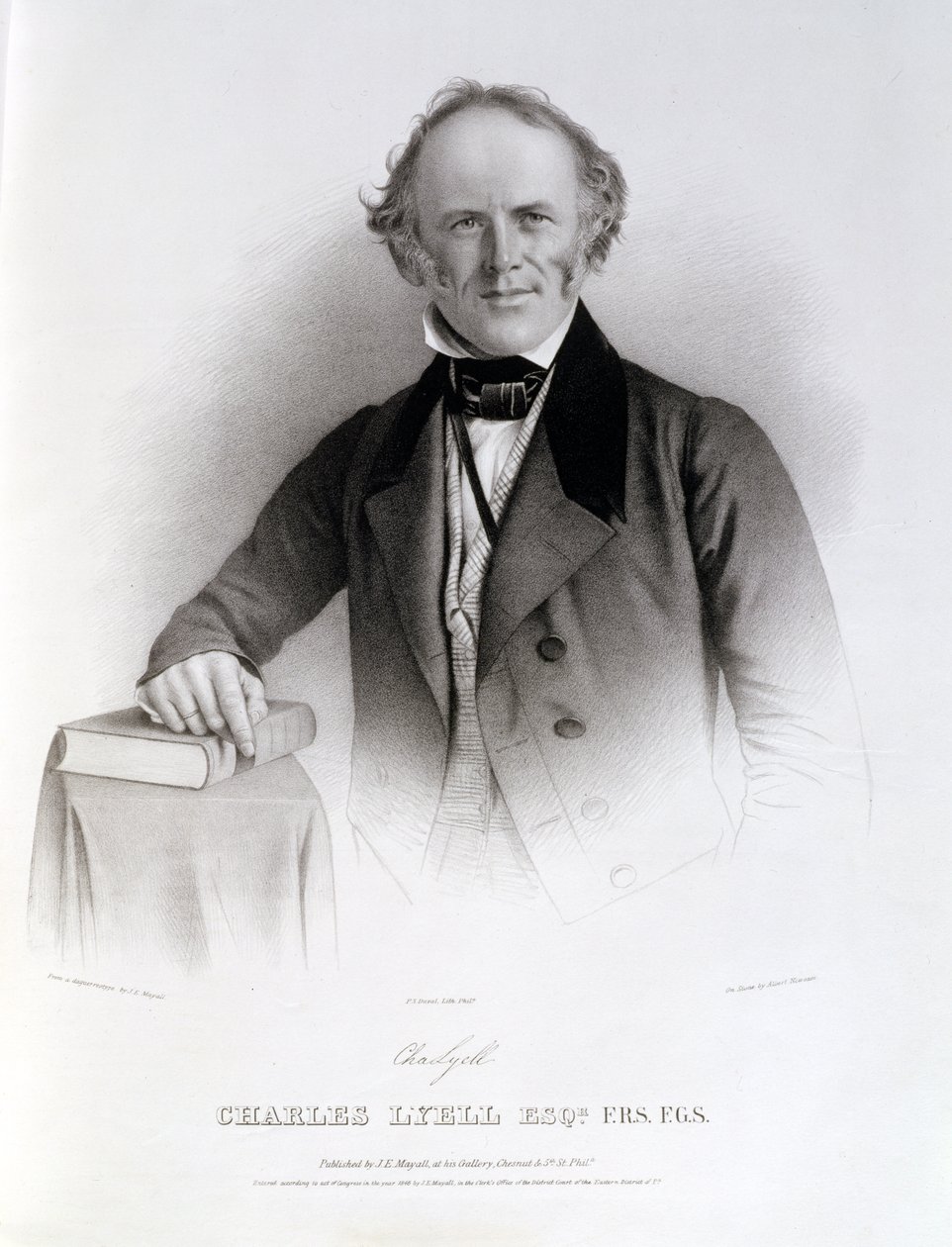 Charles Lyell (1797-1875) vyryl Albert Newsam od John Jabez Edwin Paisley Mayall