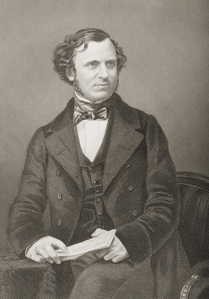 Edward Henry Smith Stanley, 15. hrabě z Derby, vyryl D.J. Libra z fotografie z 