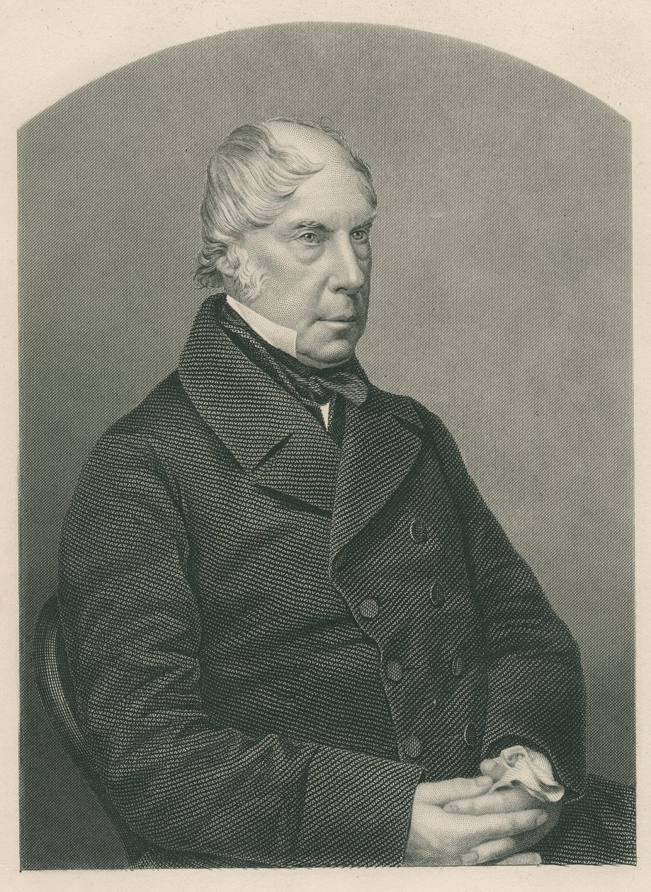 George Hamilton-Gordon, 4. hrabě z Aberdeenu, vyryl D.J. Libra z fotografie z 