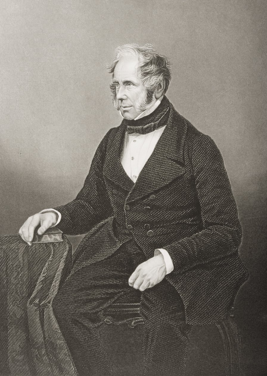 Henry John Temple (1784-1865) 3. vikomt Palmerston, vyryl D.J. Libra z fotografie z 