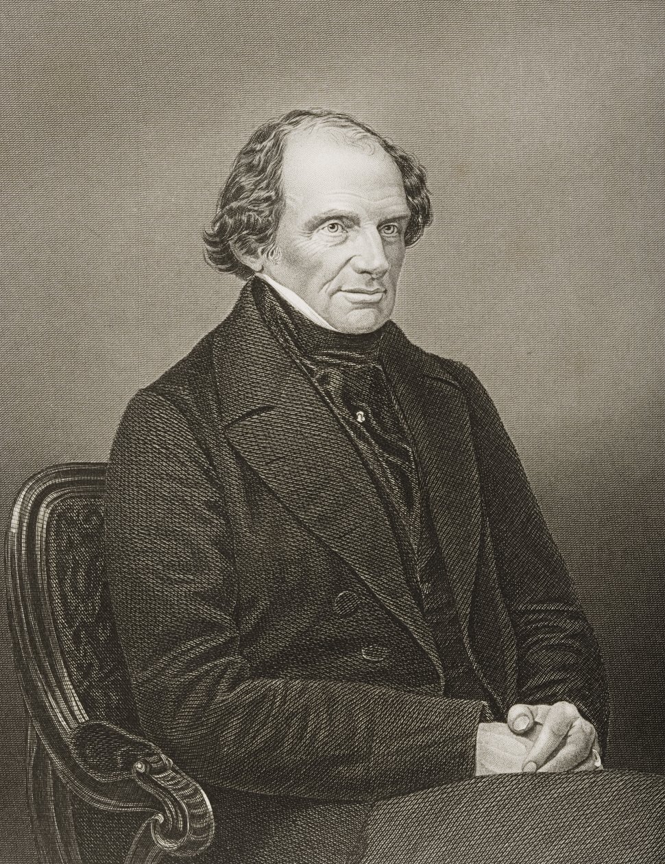 Lord John Russell (1792-1878) 1. Earl Russell, vyryl D.J. Libra z fotografie z 