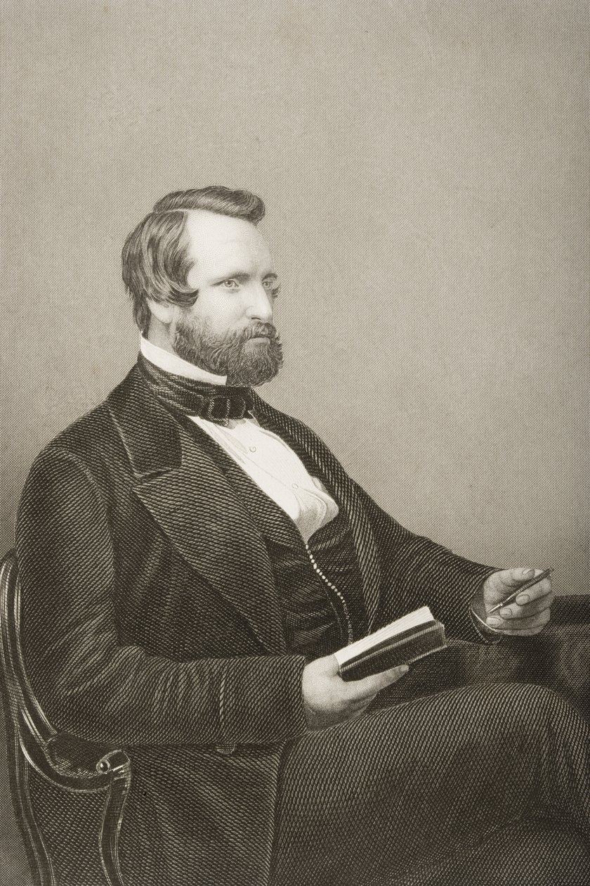 Sir Francis Crossley Baronet (1817-72) vyryl D.J. Libra z fotografie z 