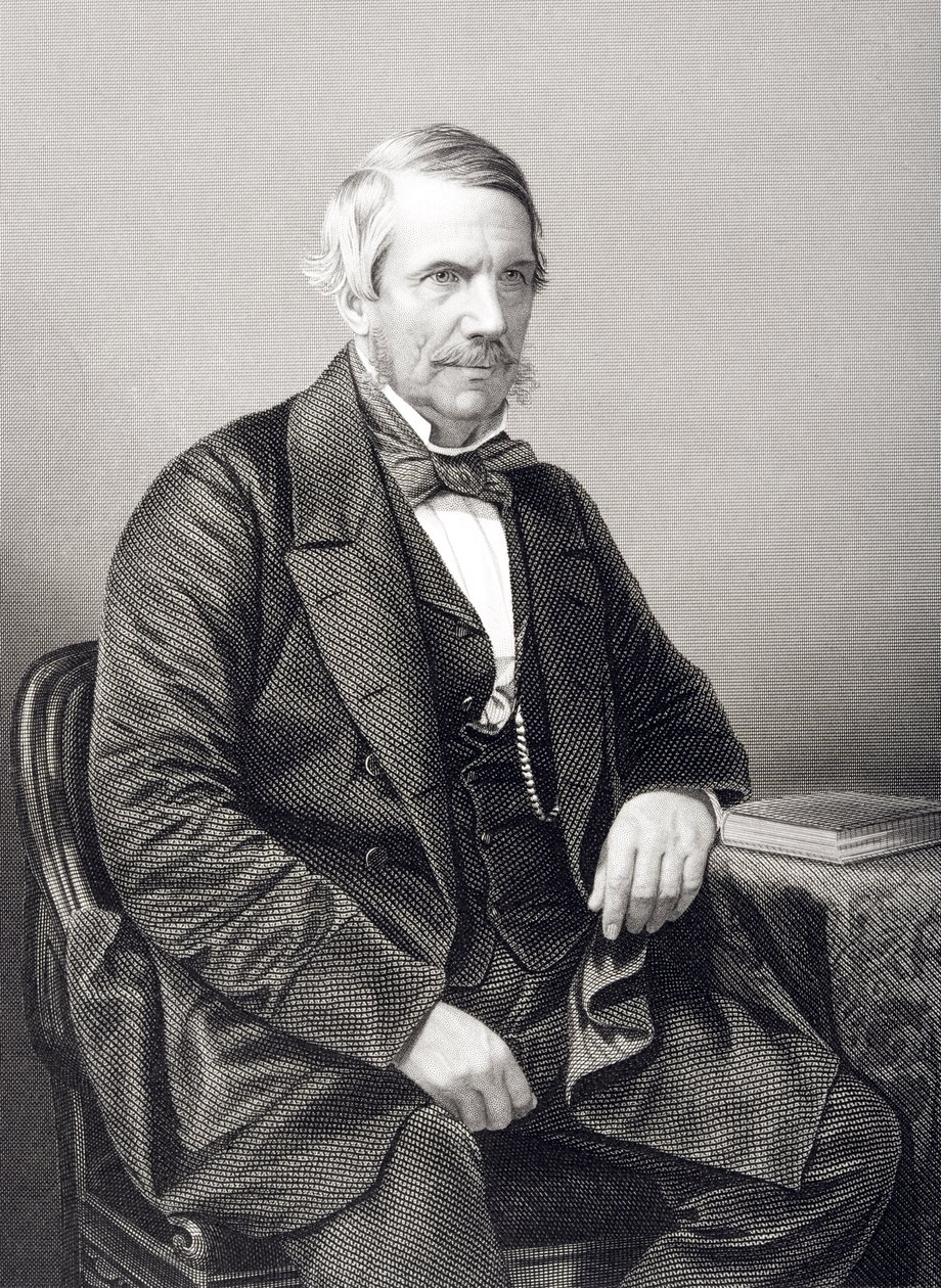 Sir John Laird-Mair Lawrence (1811-79) 1. baron Lawrence, vyryl D.J. Libra z fotografie z 