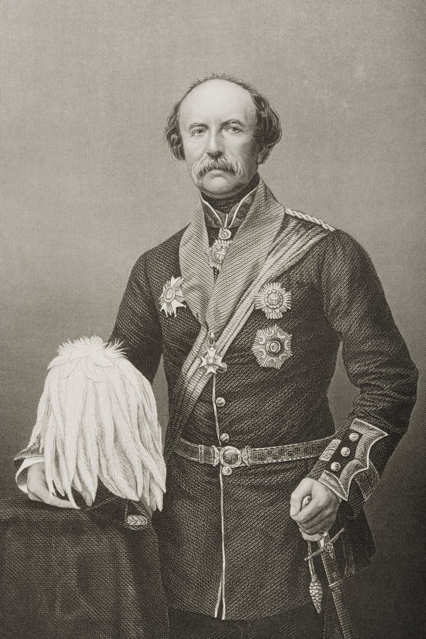 William Fenwick Williams z Kars (1800-83) K.C.B., vyryl D.J. Libra z fotografie z 