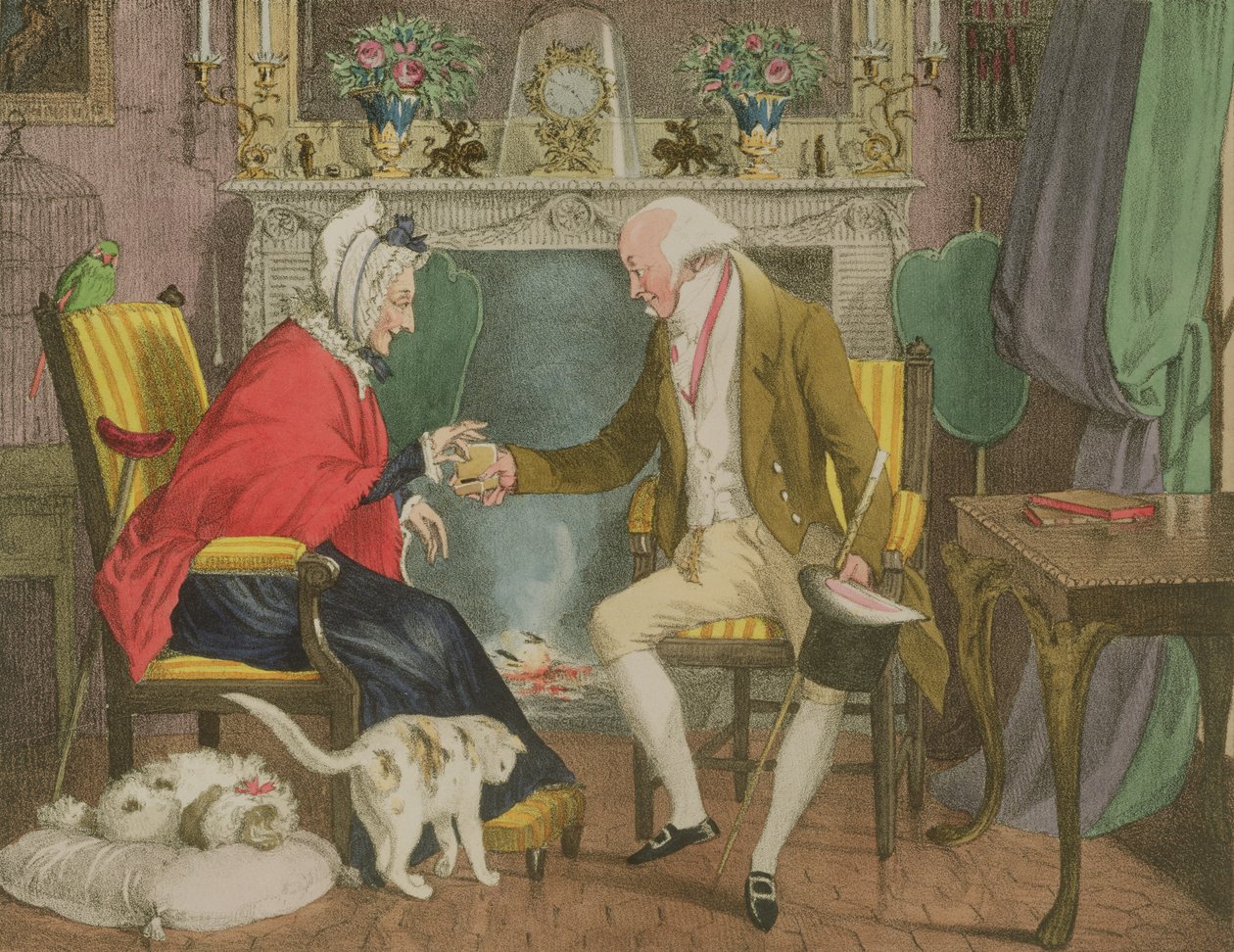 The Pinch of Snuff, hospoda. Rodwell a Martin, 1821 od John James Chalon