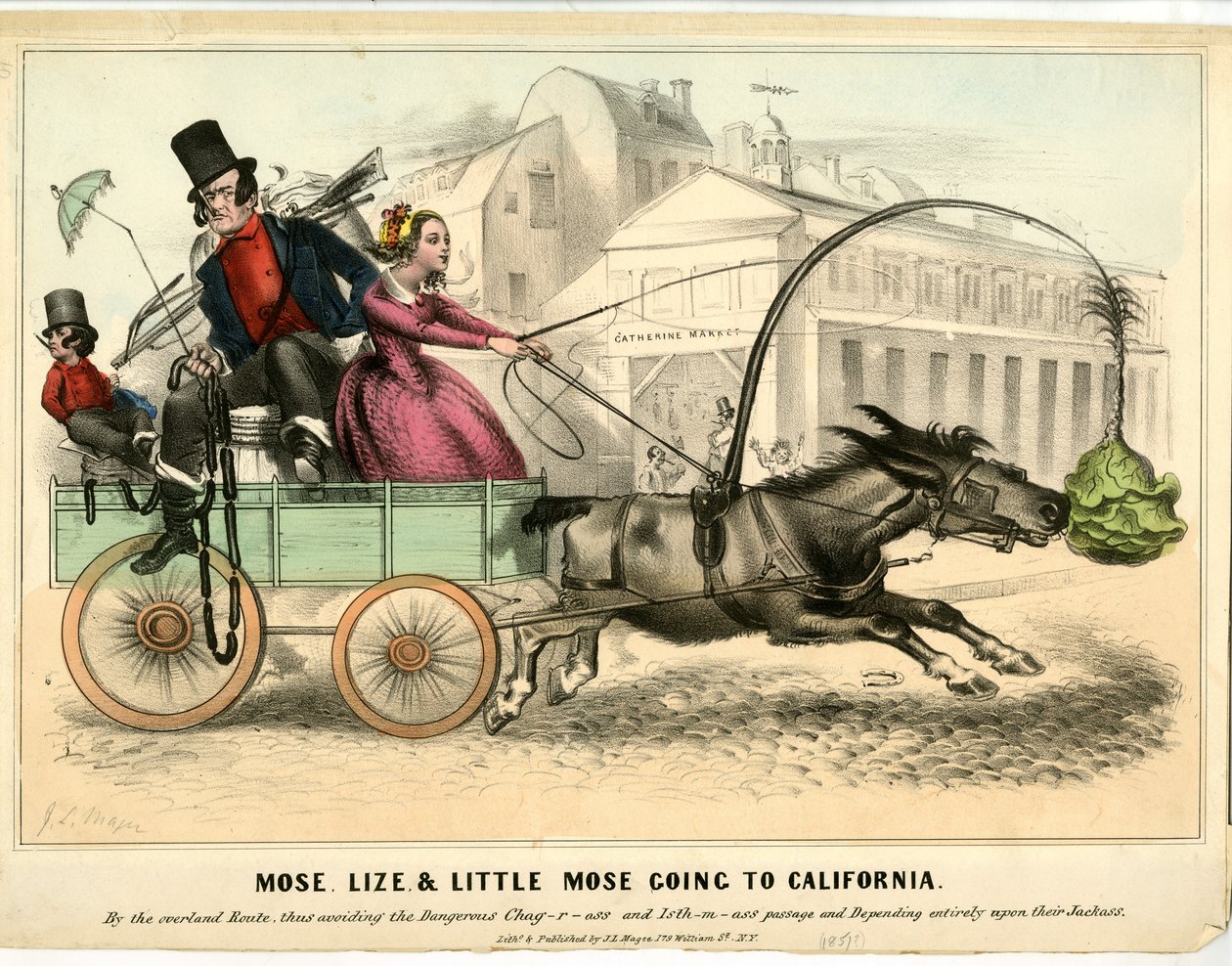 Mose, Lize a Little Mose Going to California, 1849 od John L. Magee