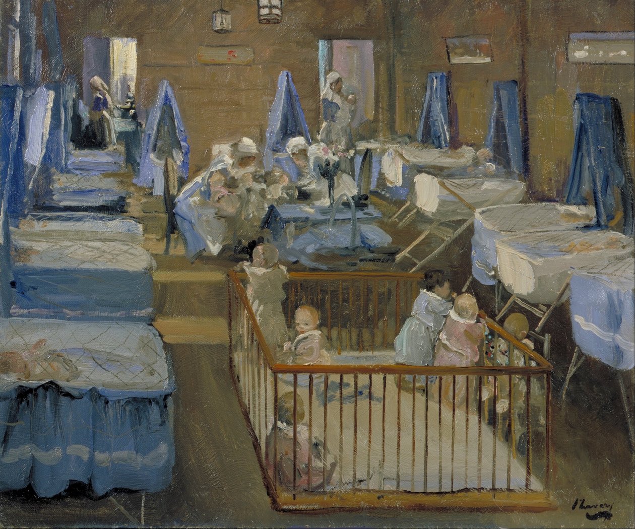 Lady Henrys Crêche, Woolwich od John Lavery