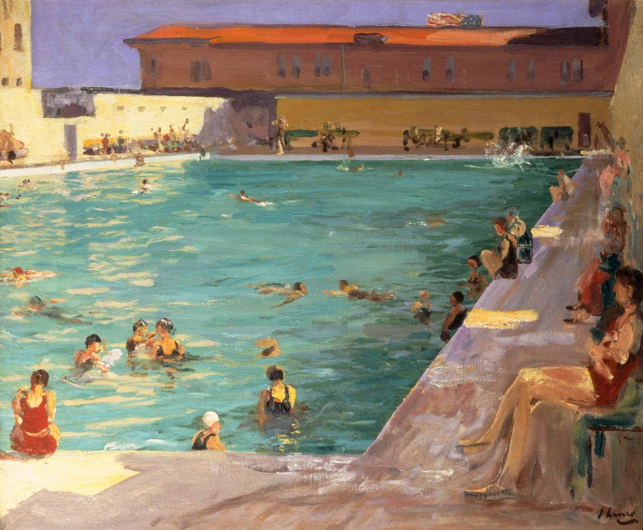 Lidový bazén, Palm Beach, 1927 od John Lavery