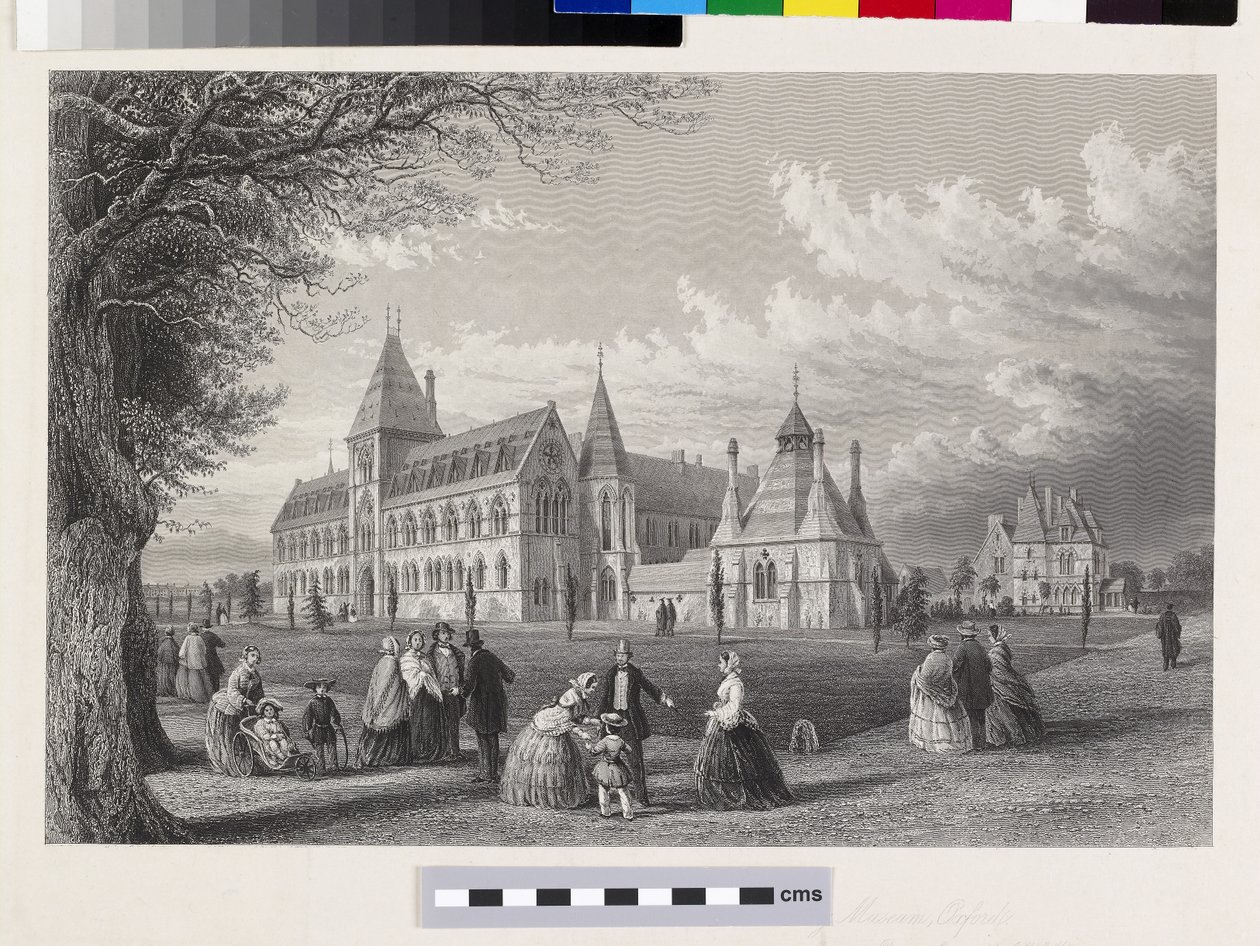 Univerzitní muzeum: Oxfordský almanach na rok 1860, 1860 od John Le Keux