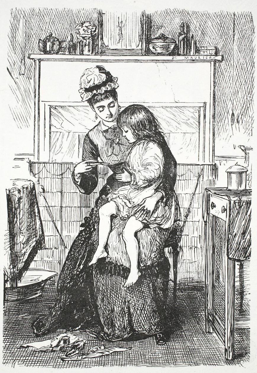 V dětském pokoji od John Leech