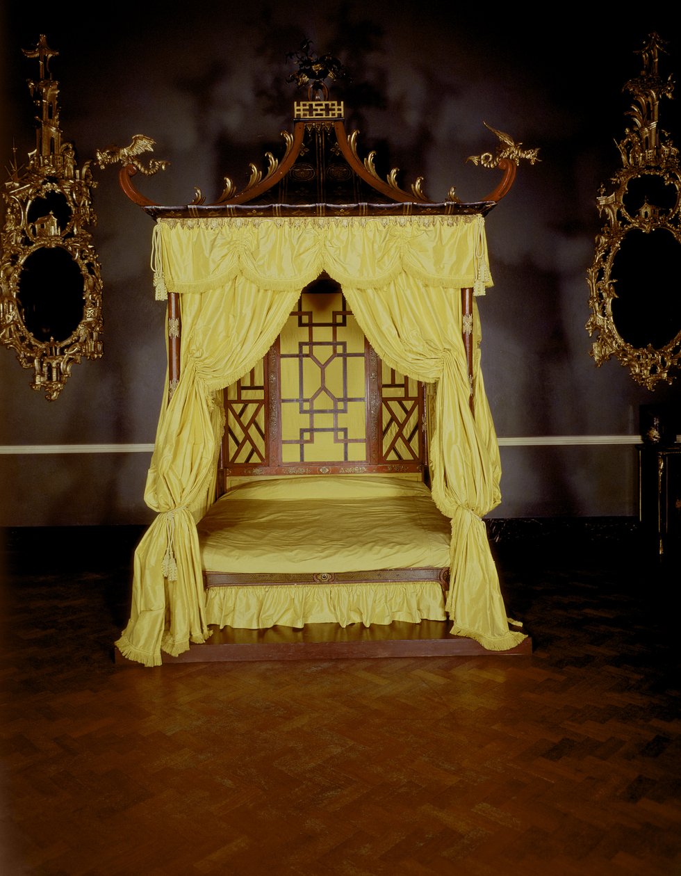 Postel s nebesy, v čínském stylu, 1750 od John Linnell