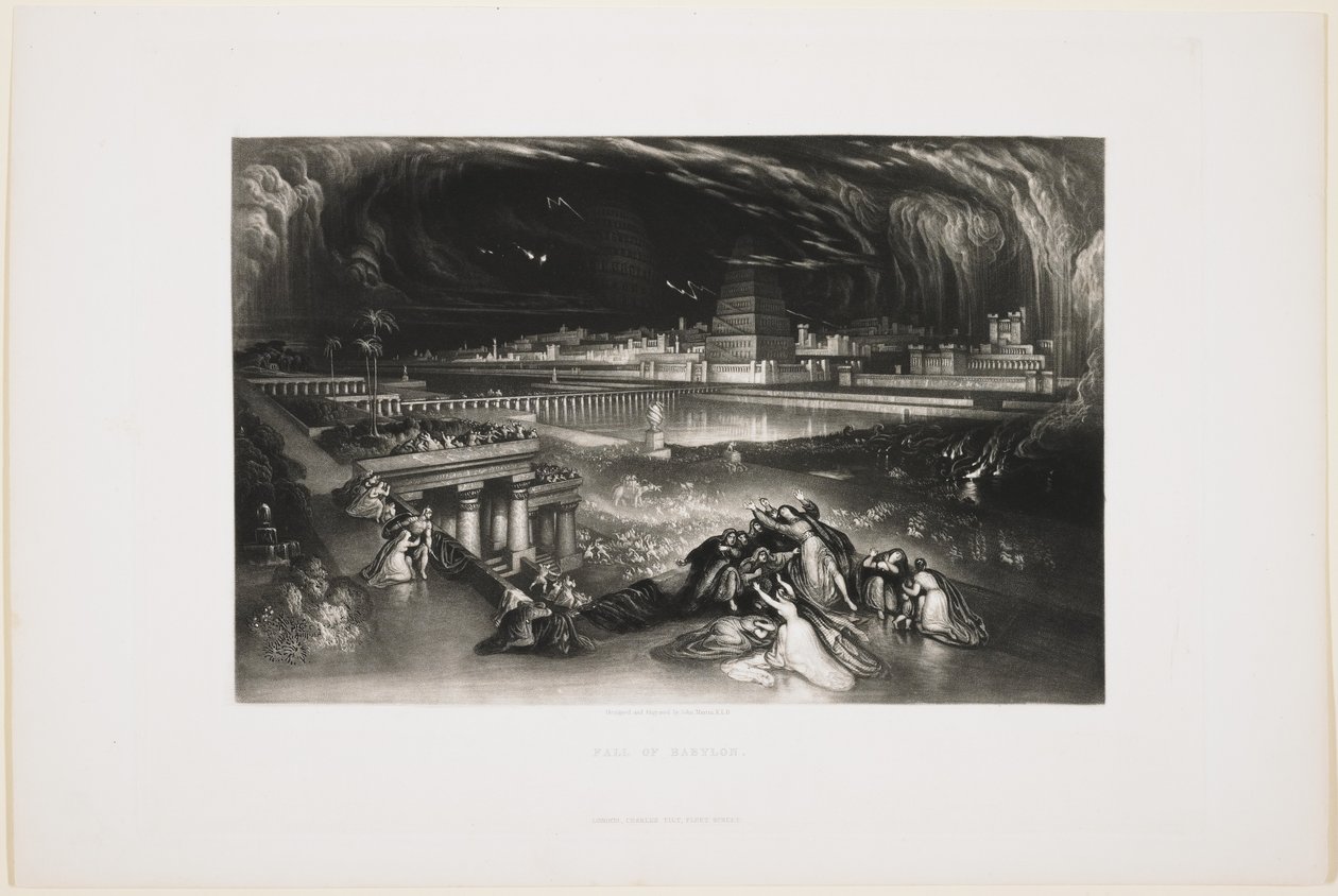 Pád Babylonu, 1826 od John Martin