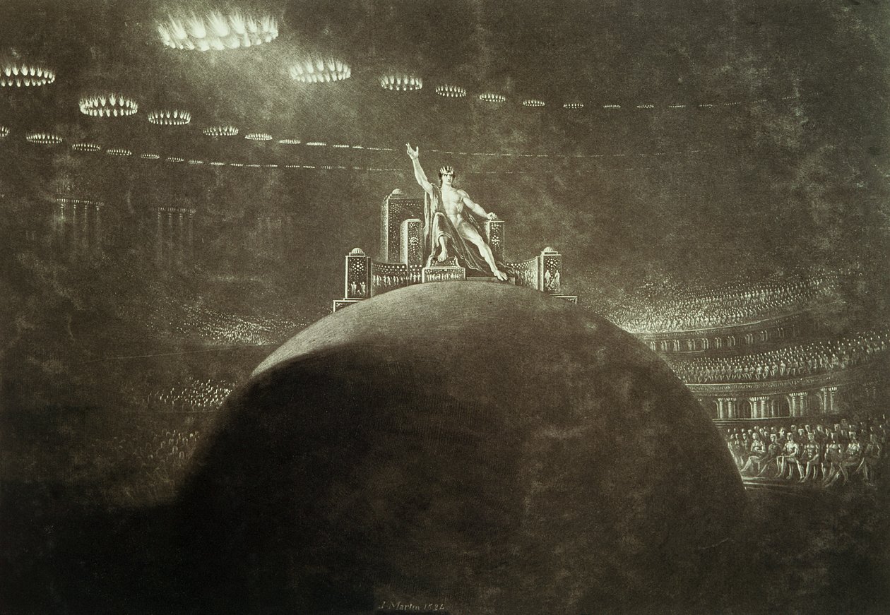 Satan předsedá pekelnému koncilu, 1824 od John Martin