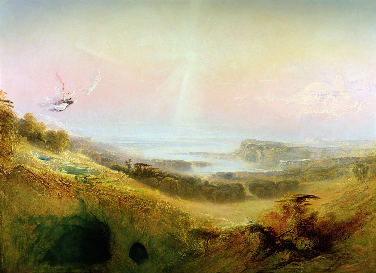 Nebeské město a řeka blaženosti, 1841 od John Martin