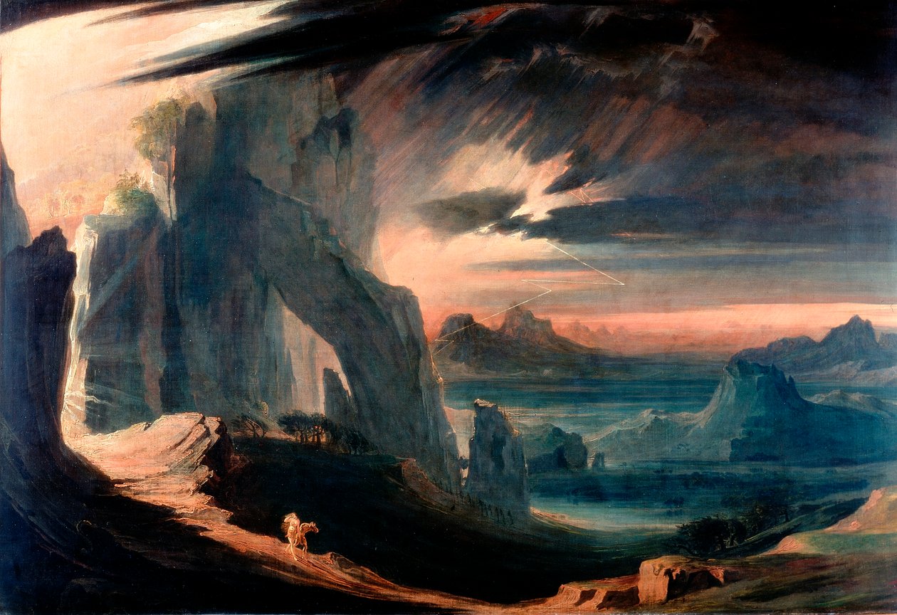 Vyhnání Adama a Evy z ráje, 1823-27 od John Martin